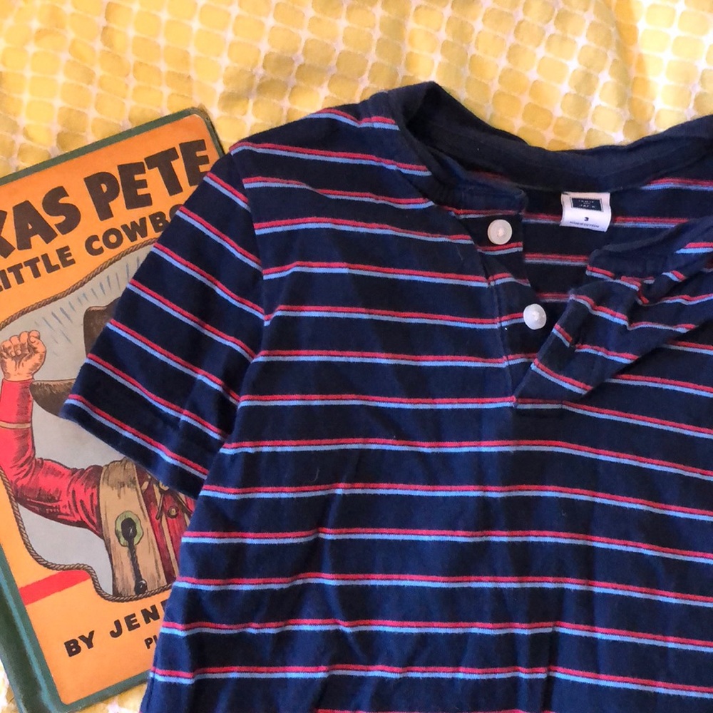 Janie and Jack Blue, Red Striped Shirt 3T, 18-24m